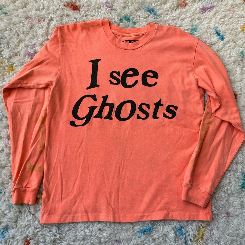 Cactus Plant Flea Market x Kids See Ghosts Long Sleeve Tee in Neon - Picture 2 of 9